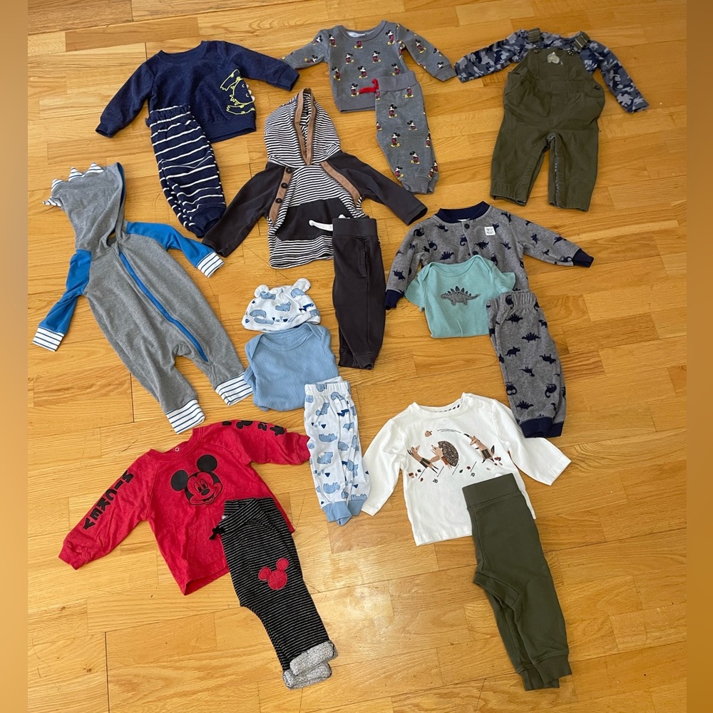 9 3-6month baby boy long sleeve matching sets